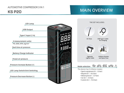 Battery-powered compressor KS P20