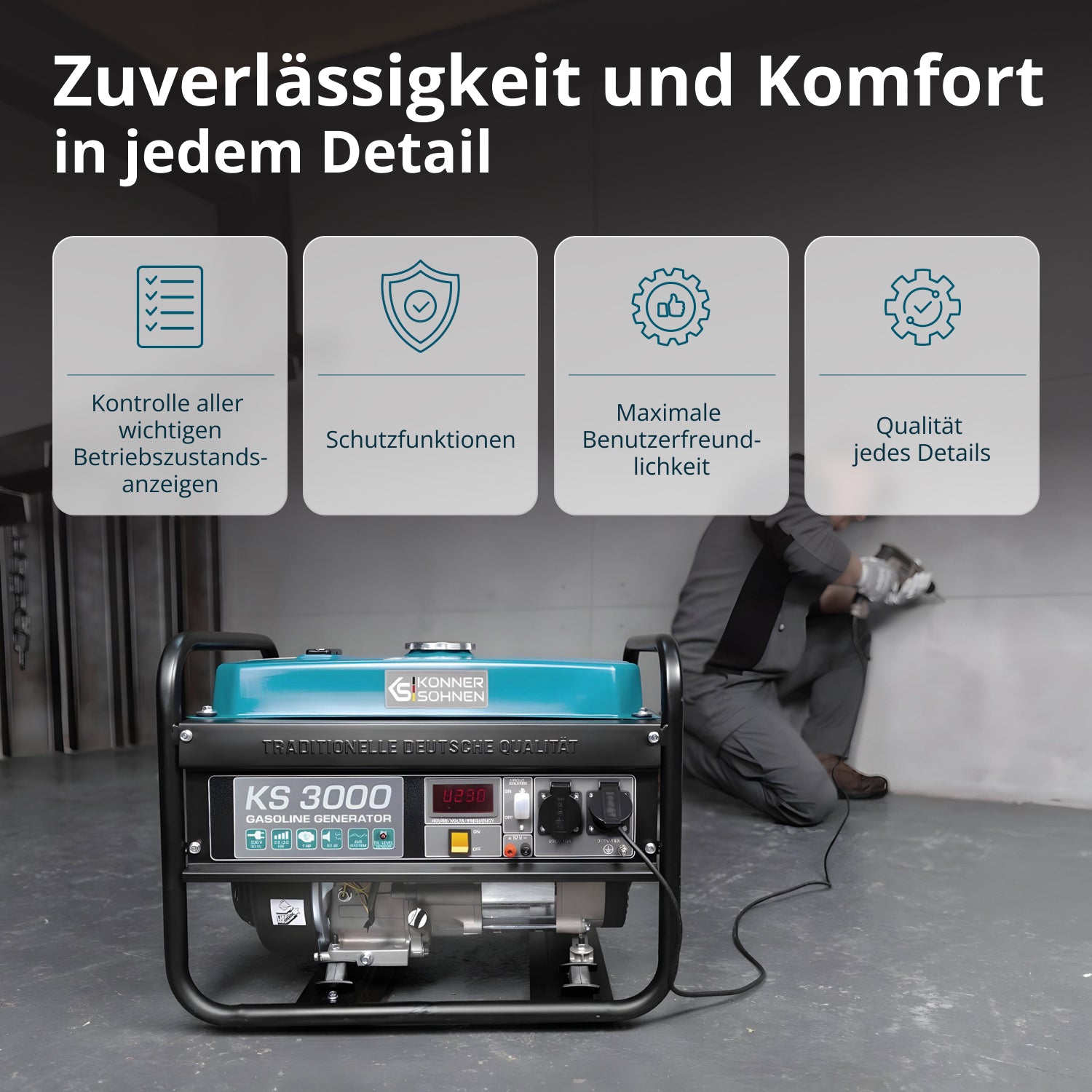 Benzingenerátor „Könner & Söhnen” KS 3000