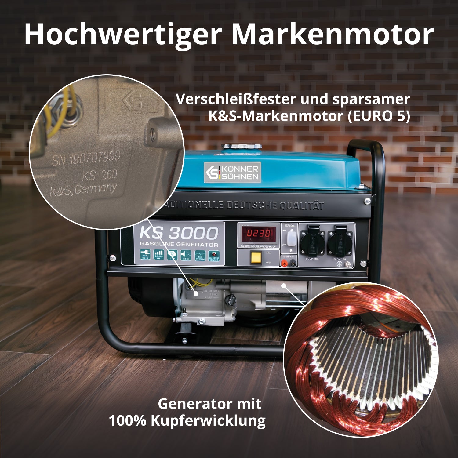 Benzingenerátor „Könner & Söhnen” KS 3000