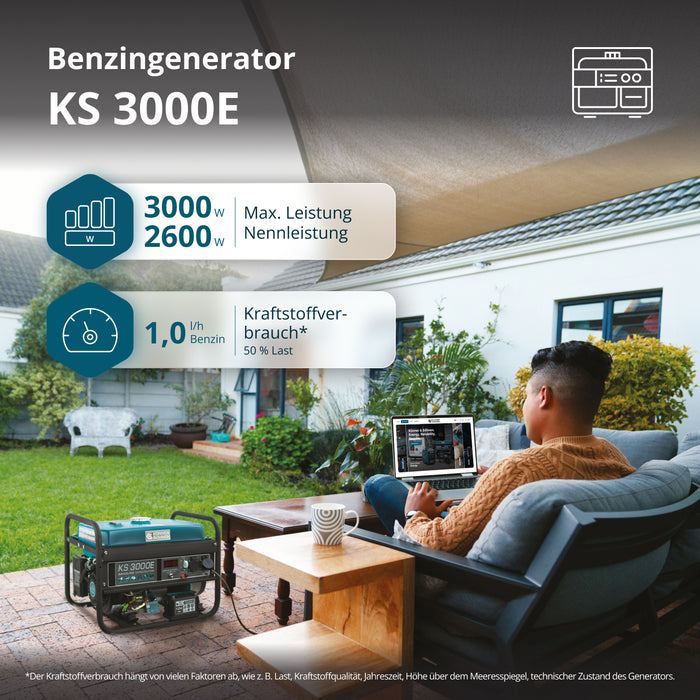 Benzínový generátor „Könner & Söhnen“ KS 3000E