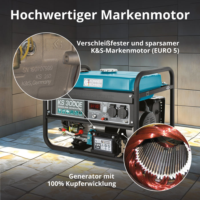 Benzínový generátor „Könner & Söhnen“ KS 3000E