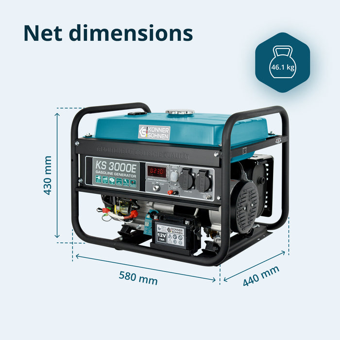Gasoline generator "Könner & Söhnen" KS 3000E