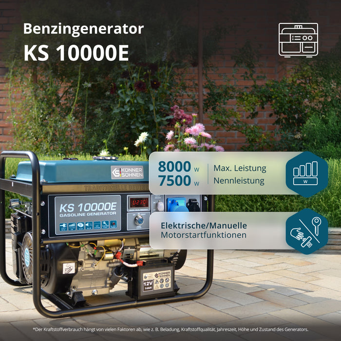 Gerador a gasolina "Könner & Söhnen" KS 10000E