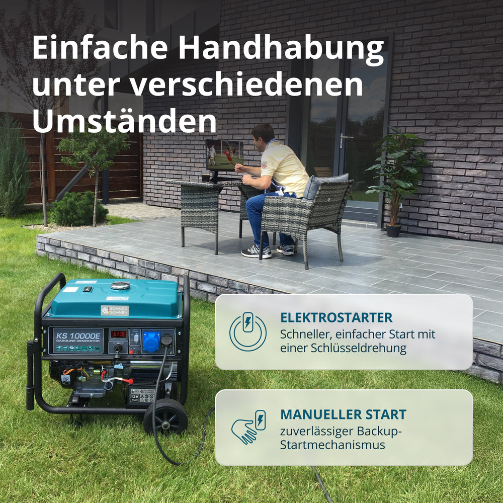 Gerador a gasolina "Könner & Söhnen" KS 10000E