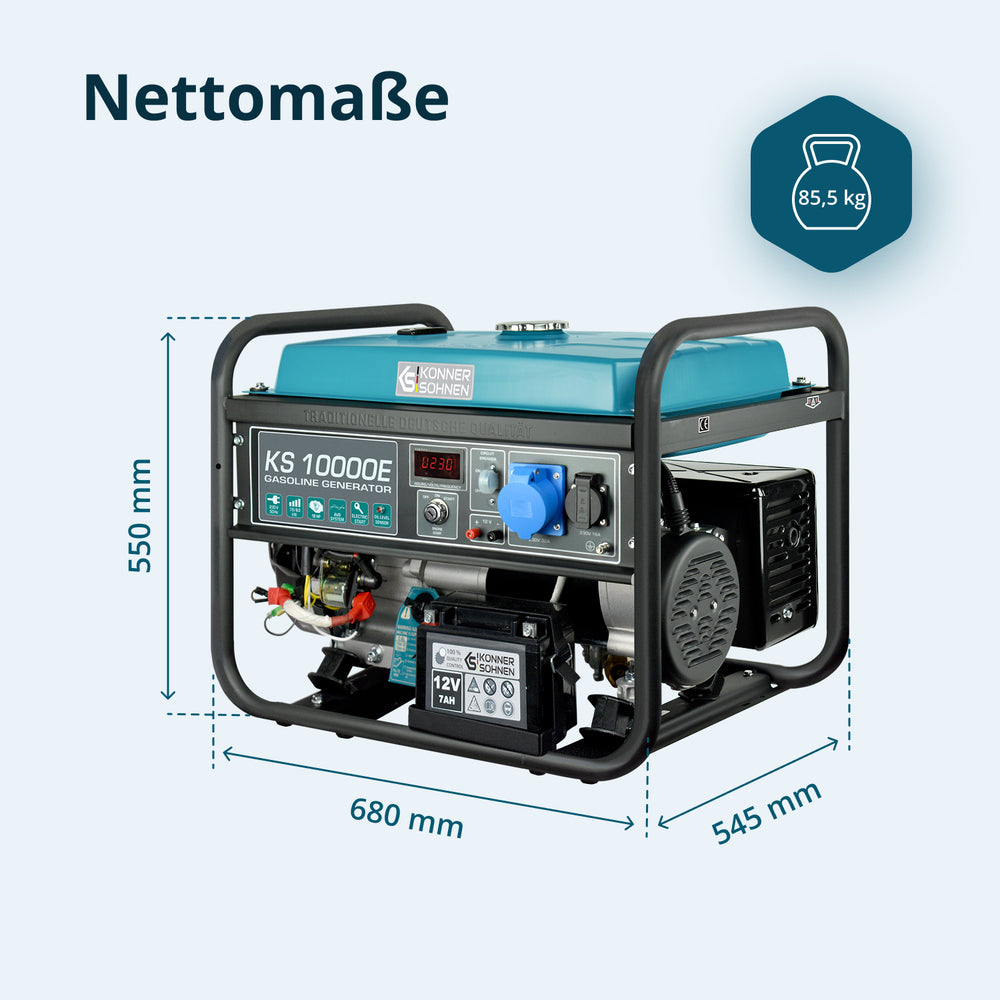 Gerador a gasolina "Könner & Söhnen" KS 10000E