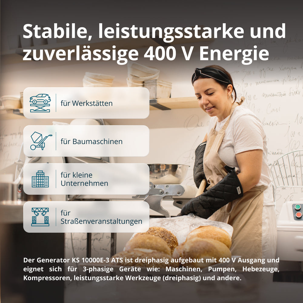 Gerador a gasolina "Könner & Söhnen" KS 10000E-3 ATS