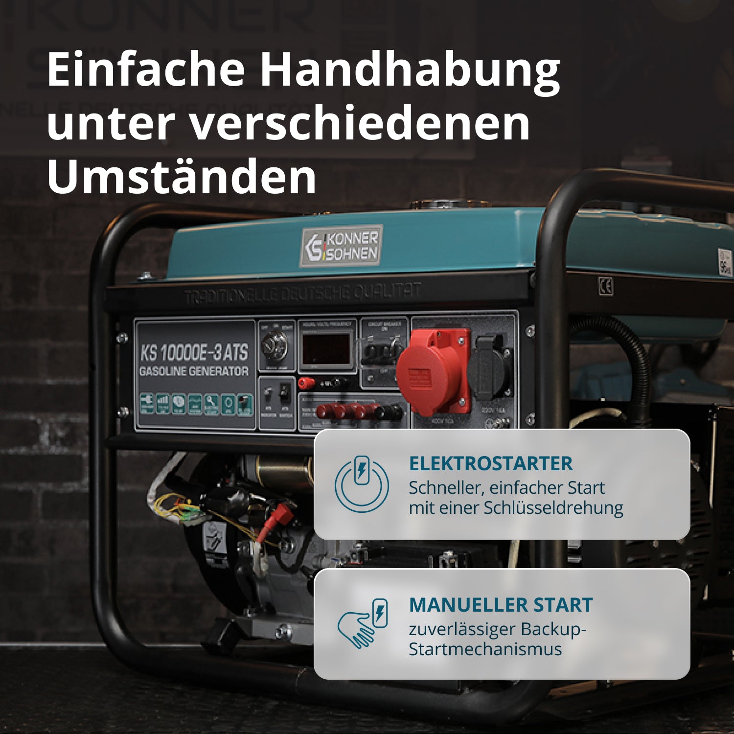 Bensinaggregat "Könner & Söhnen" KS 10000E-3 ATS