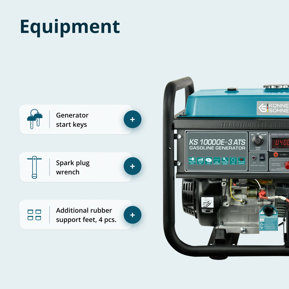 Benzinski generator „Könner & Söhnen“ KS 10000E-3 ATS