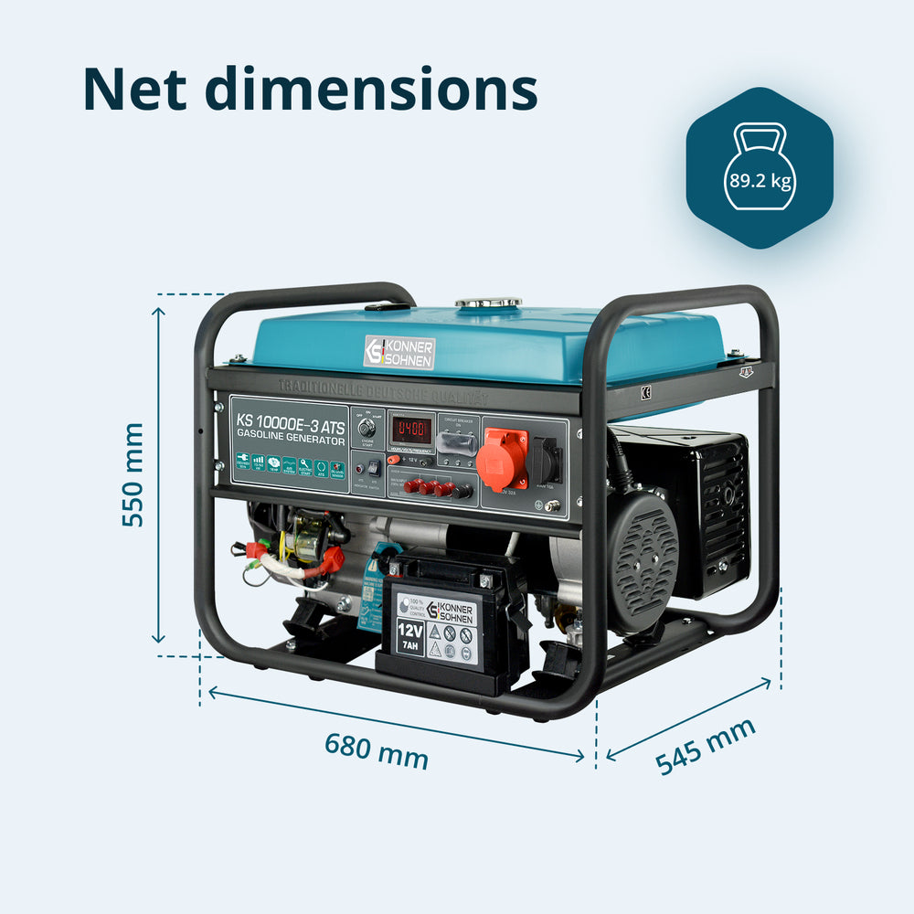 Benzinski generator „Könner & Söhnen“ KS 10000E-3 ATS
