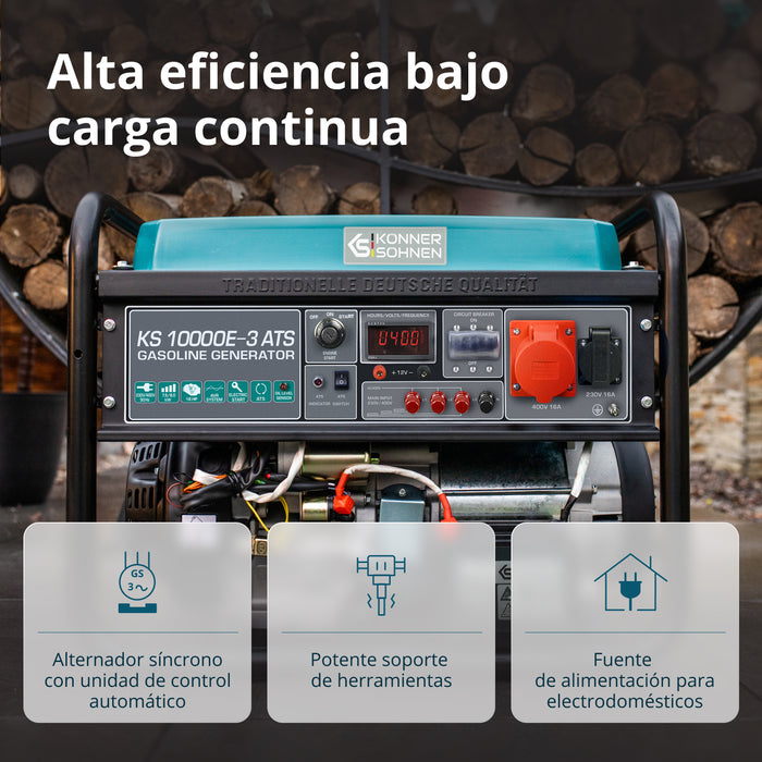 Generador de gasolina "Könner & Söhnen" KS 10000E-3 ATS
