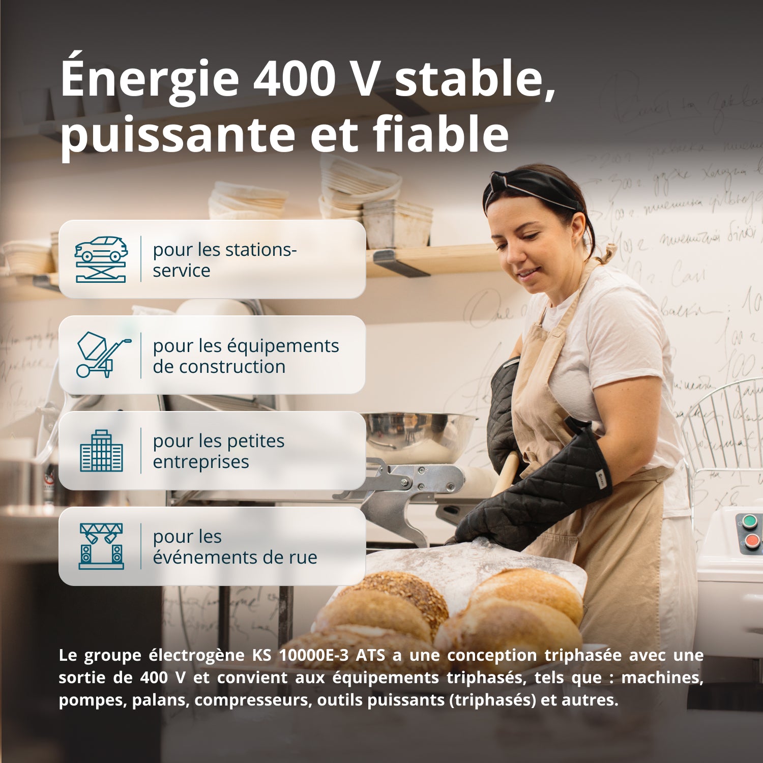 Groupe électrogène à essence "Könner & Söhnen" KS 10000E-3 ATS