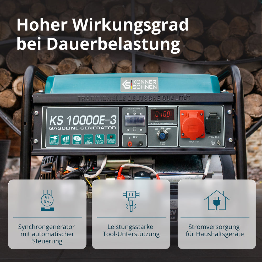Gerador a gasolina "Könner & Söhnen" KS 10000E-3