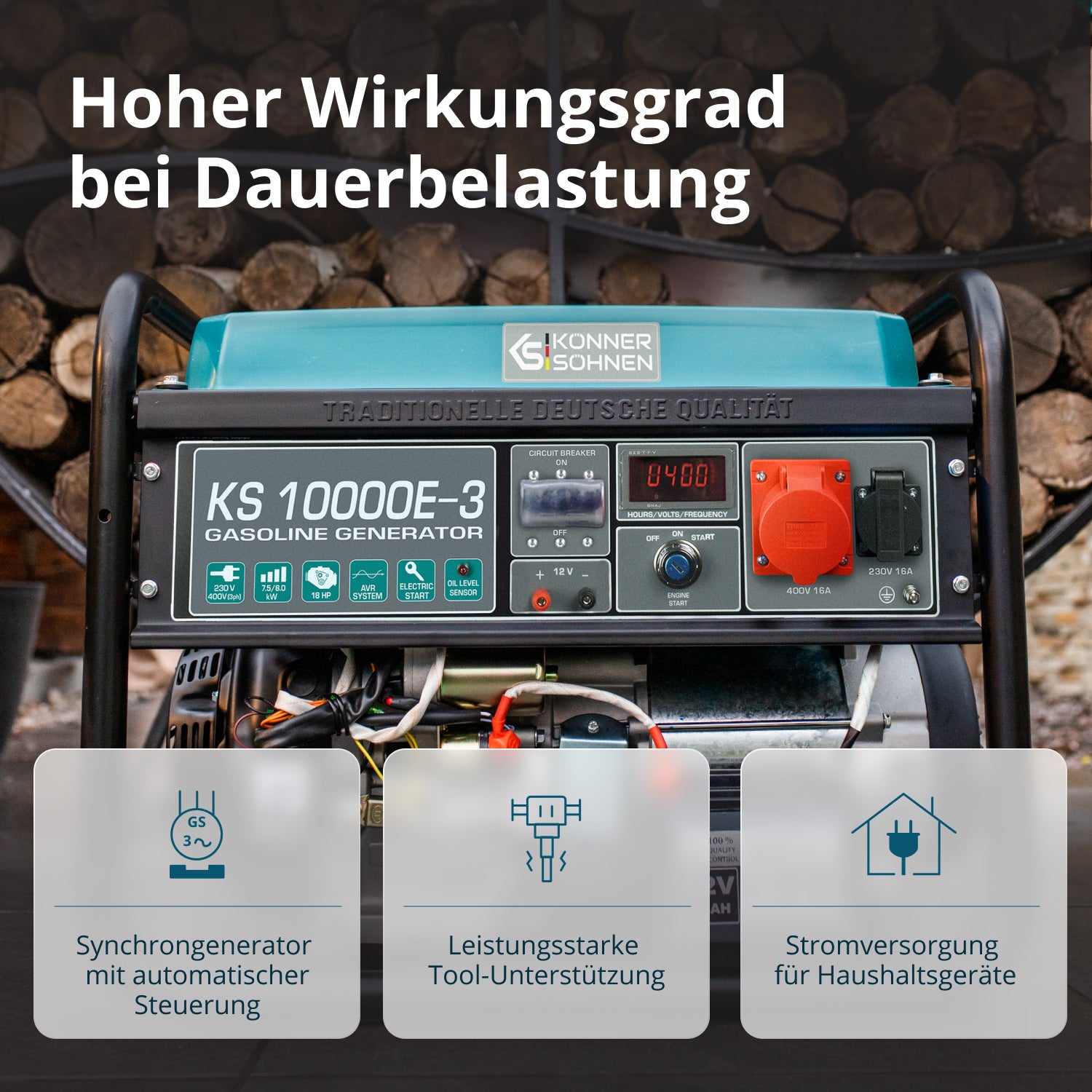 Bensinaggregat "Könner & Söhnen" KS 10000E-3
