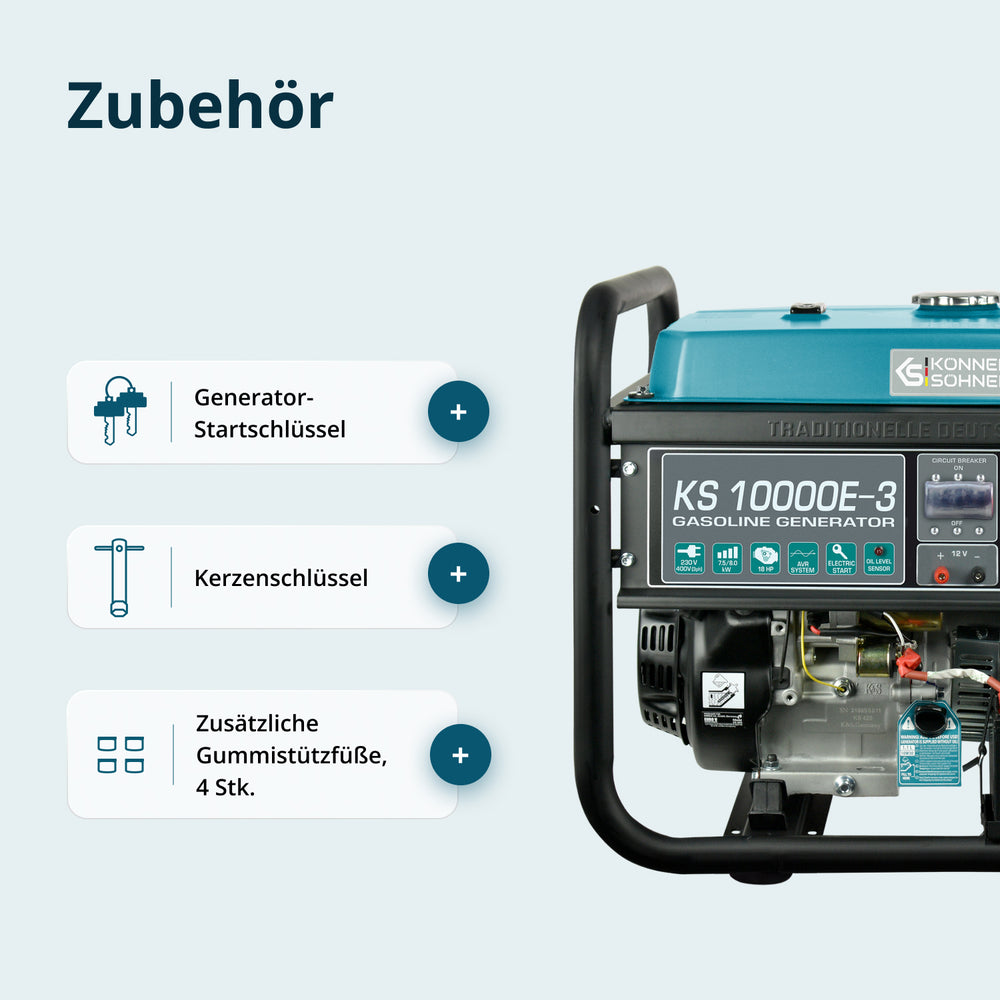 Gerador a gasolina "Könner & Söhnen" KS 10000E-3