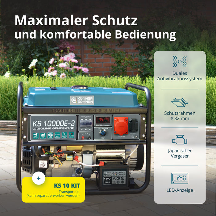 Gerador a gasolina "Könner & Söhnen" KS 10000E-3