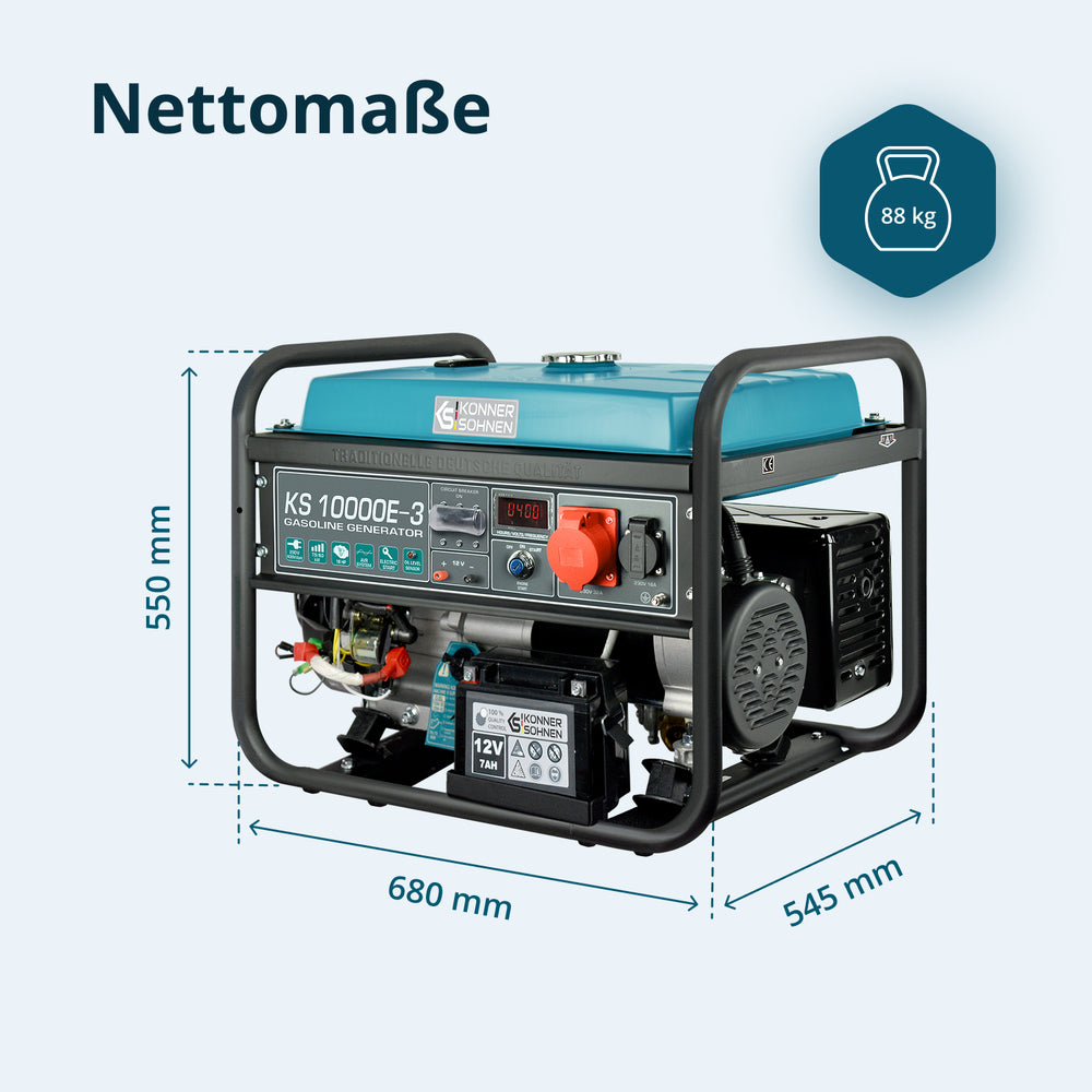 Gerador a gasolina "Könner & Söhnen" KS 10000E-3