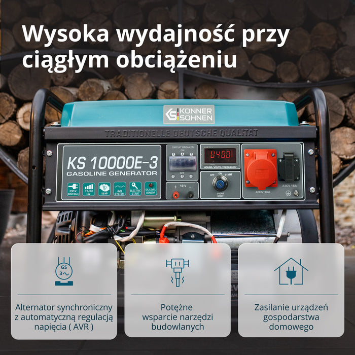 Generator benzynowy „Könner & Söhnen” KS 10000E-3
