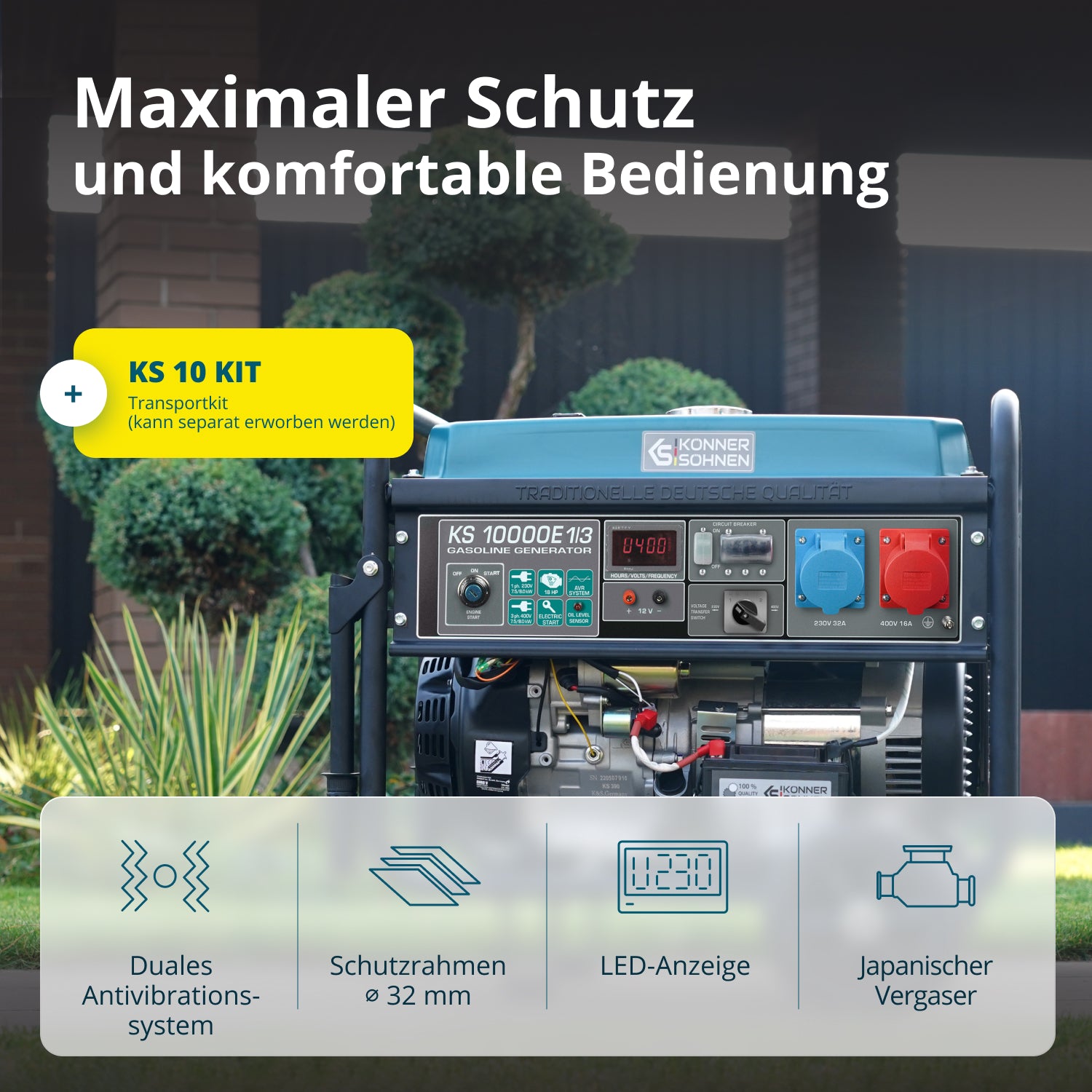 Benzin-Generator "Könner & Söhnen" KS 10000E 1/3