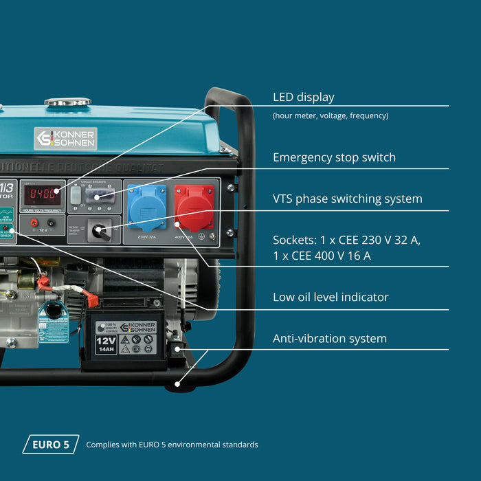Benzingenerator "Könner & Söhnen" KS 10000E 1/3