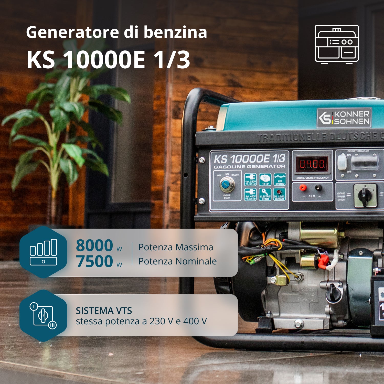 Generatore a benzina "Könner & Söhnen" KS 10000E 1/3