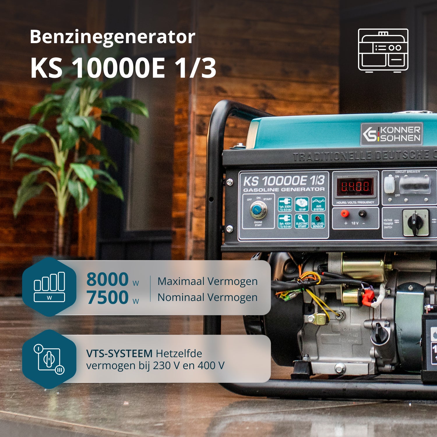 Benzinegenerator "Könner & Söhnen" KS 10000E 1/3