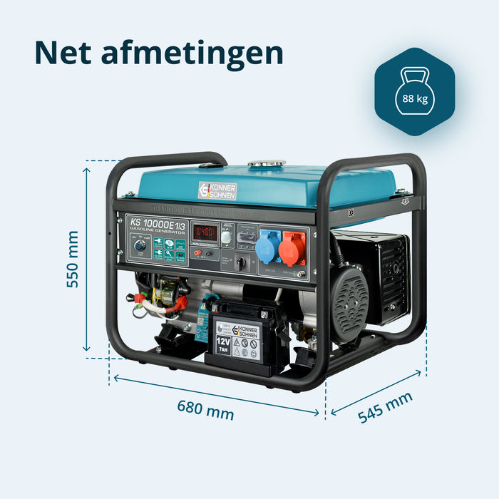 Benzinegenerator "Könner & Söhnen" KS 10000E 1/3