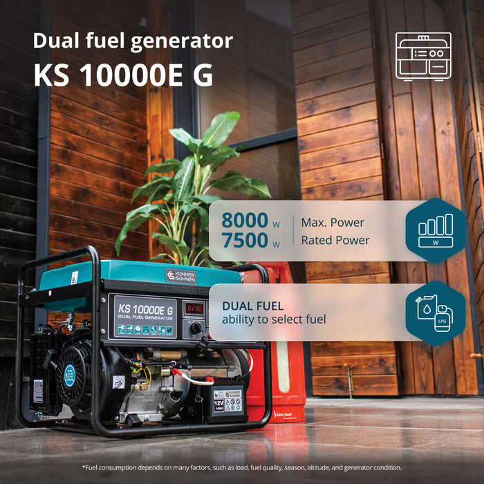 Generátor LPG/benzín "Könner & Söhnen" KS 10000E G