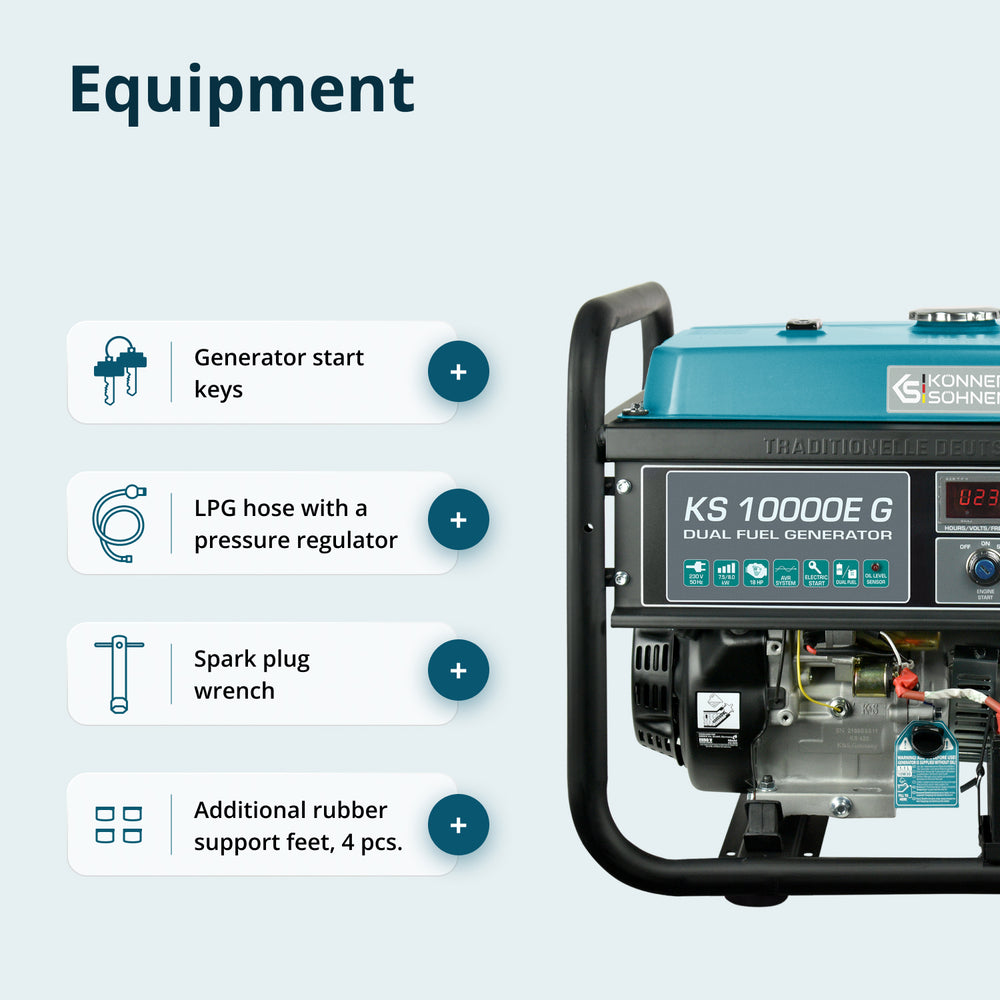 Generátor LPG/benzín "Könner & Söhnen" KS 10000E G