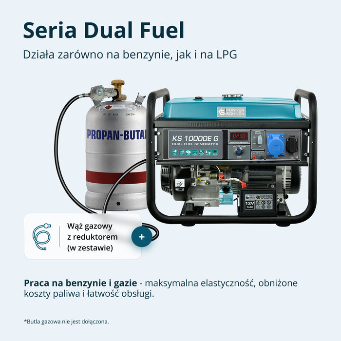 Generator LPG/Benzyna „Könner & Söhnen” KS 10000E G