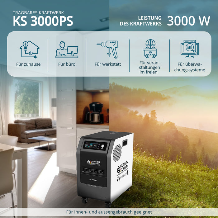 KS 3000PS 3-u-1 Prenosna Stanica za Napajanje
