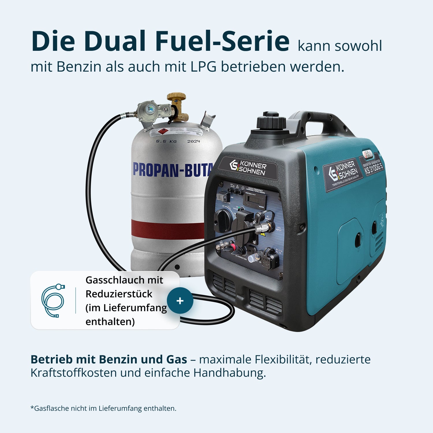 LPG/bensin invertergenerator KS 3100iG S