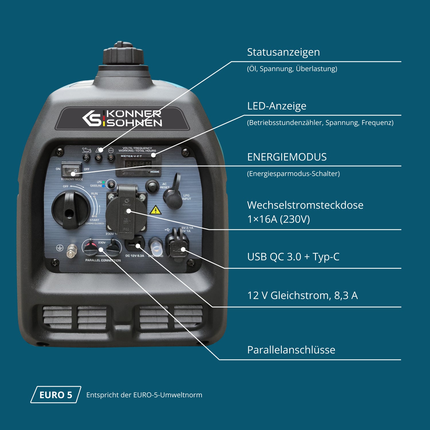 LPG/bensin invertergenerator KS 3100iG S