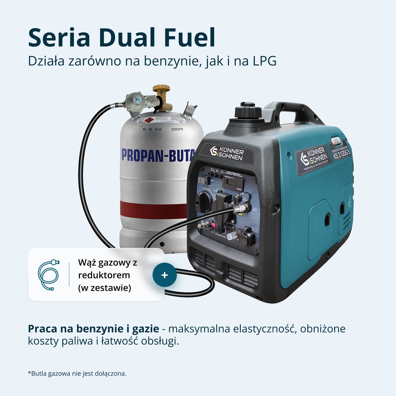 Inwerterowy generator LPG/benzyna KS 3100iG S