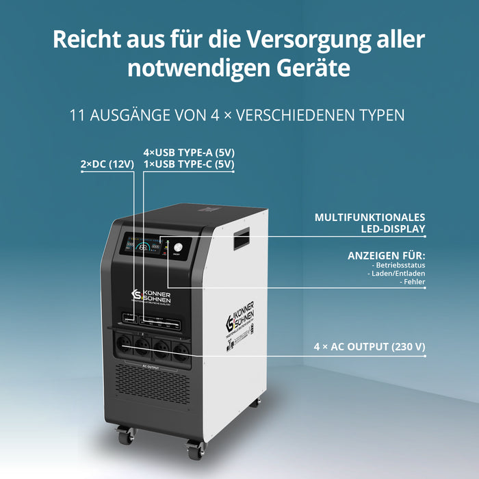Bärbar kraftstation 3-i-1 KS 5200PS