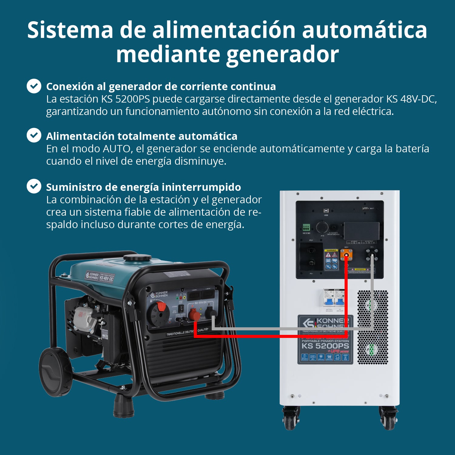 Central eléctrica portátil 3-en-1 KS 5200PS