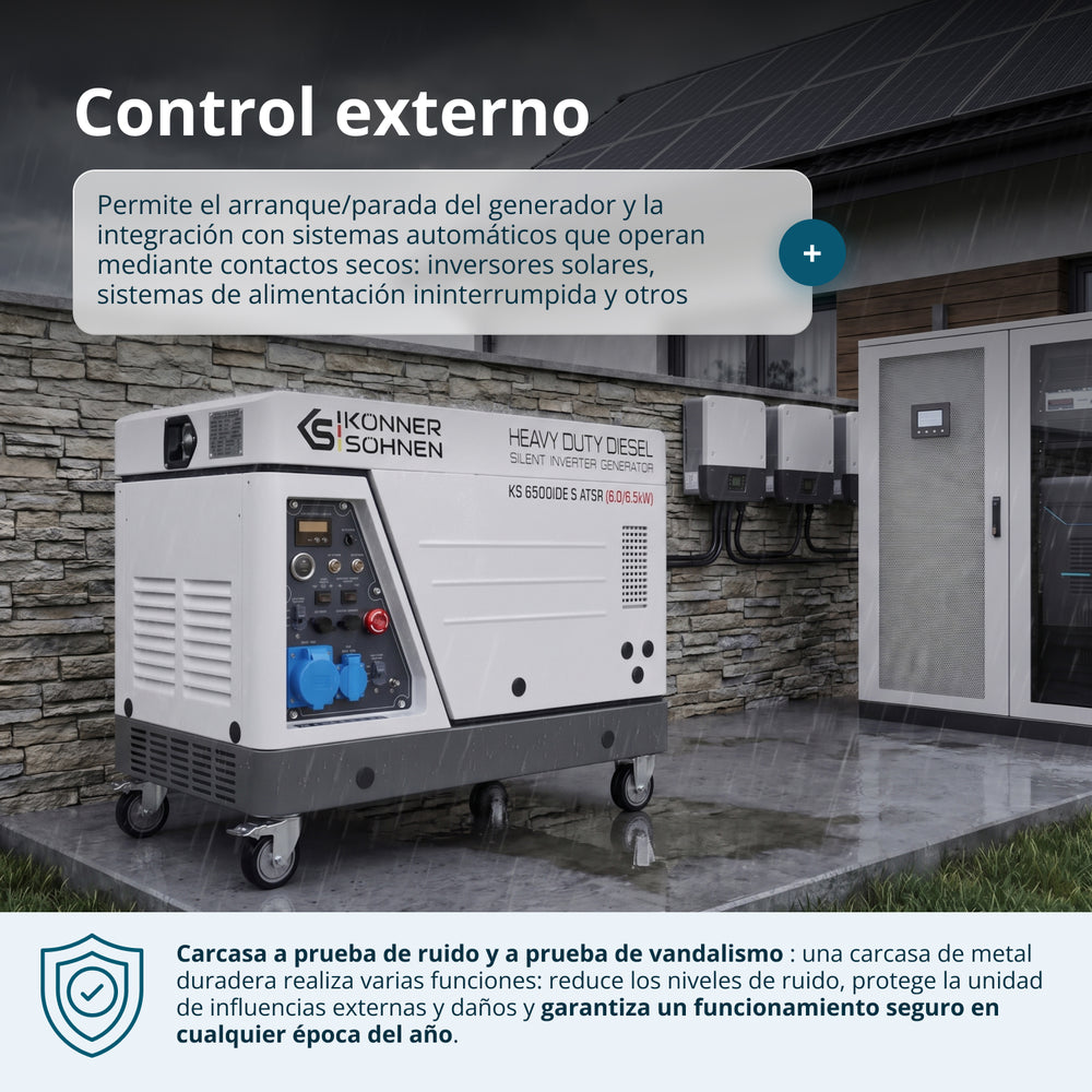 Generador inverter diésel en carcasa insonorizada KS 6500iDE S ATSR