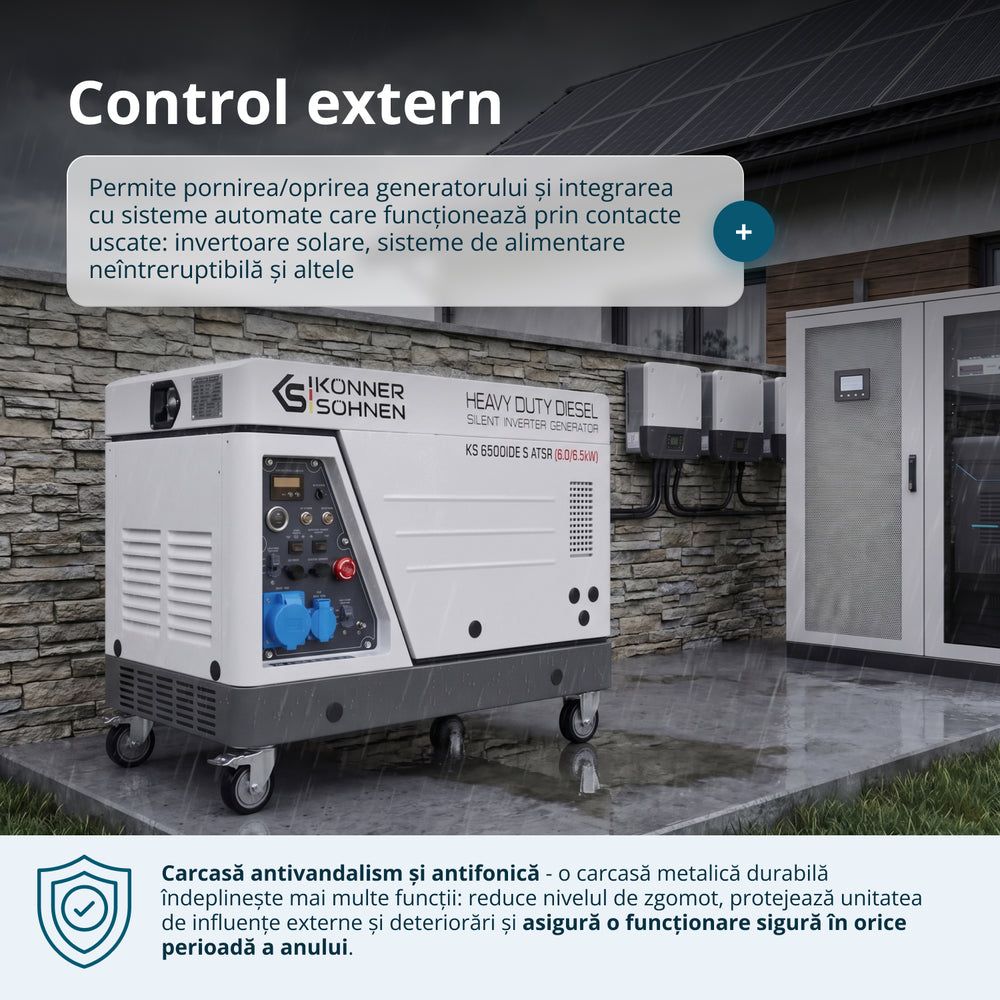Generator invertor diesel în carcasă insonorizată KS 6500iDE S ATSR