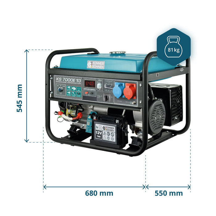 Benzinski generator „Könner & Söhnen“ KS 7000E 1/3