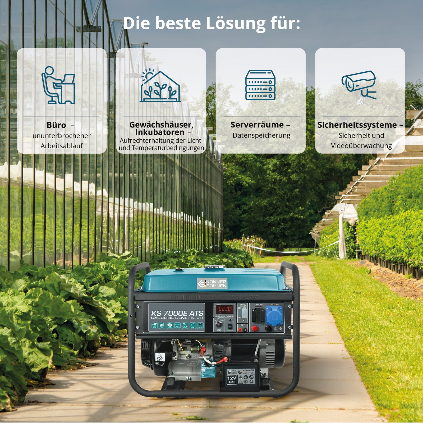 Benzínový generátor „Könner & Söhnen“ KS 7000E ATS