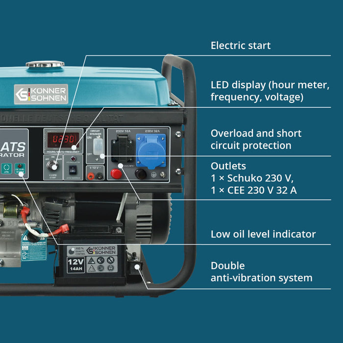 Benzingenerator "Könner & Söhnen" KS 7000E ATS