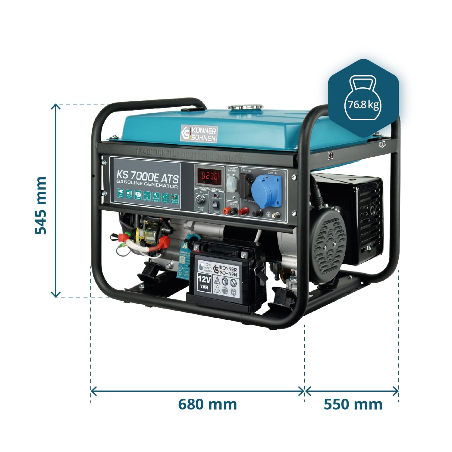 Generatore a benzina "Könner & Söhnen" KS 7000E ATS