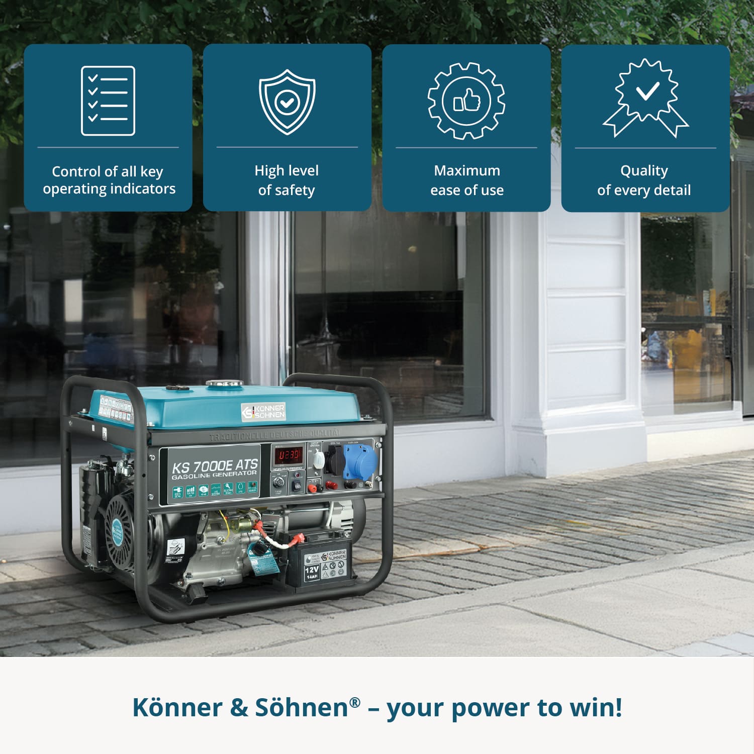 Generatore a benzina "Könner & Söhnen" KS 7000E ATS