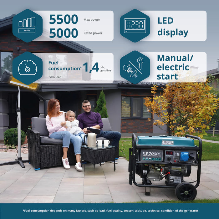Gasoline generator "Könner & Söhnen" KS 7000E