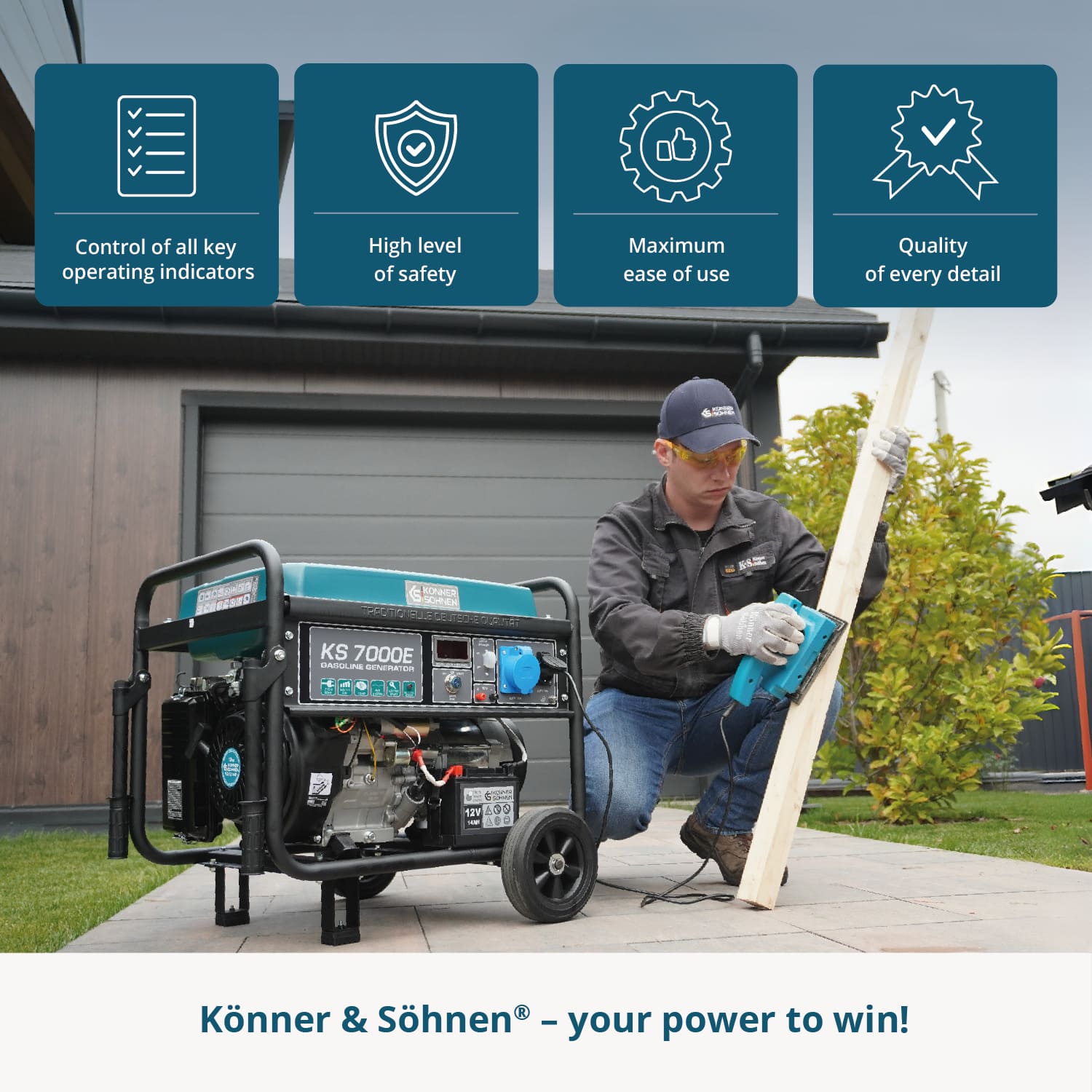 Benzínový generátor „Könner & Söhnen“ KS 7000E