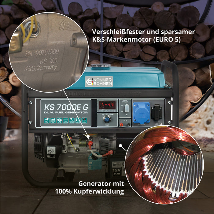 Γεννήτρια LPG/Βενζίνης «Könner & Söhnen» KS 7000E G