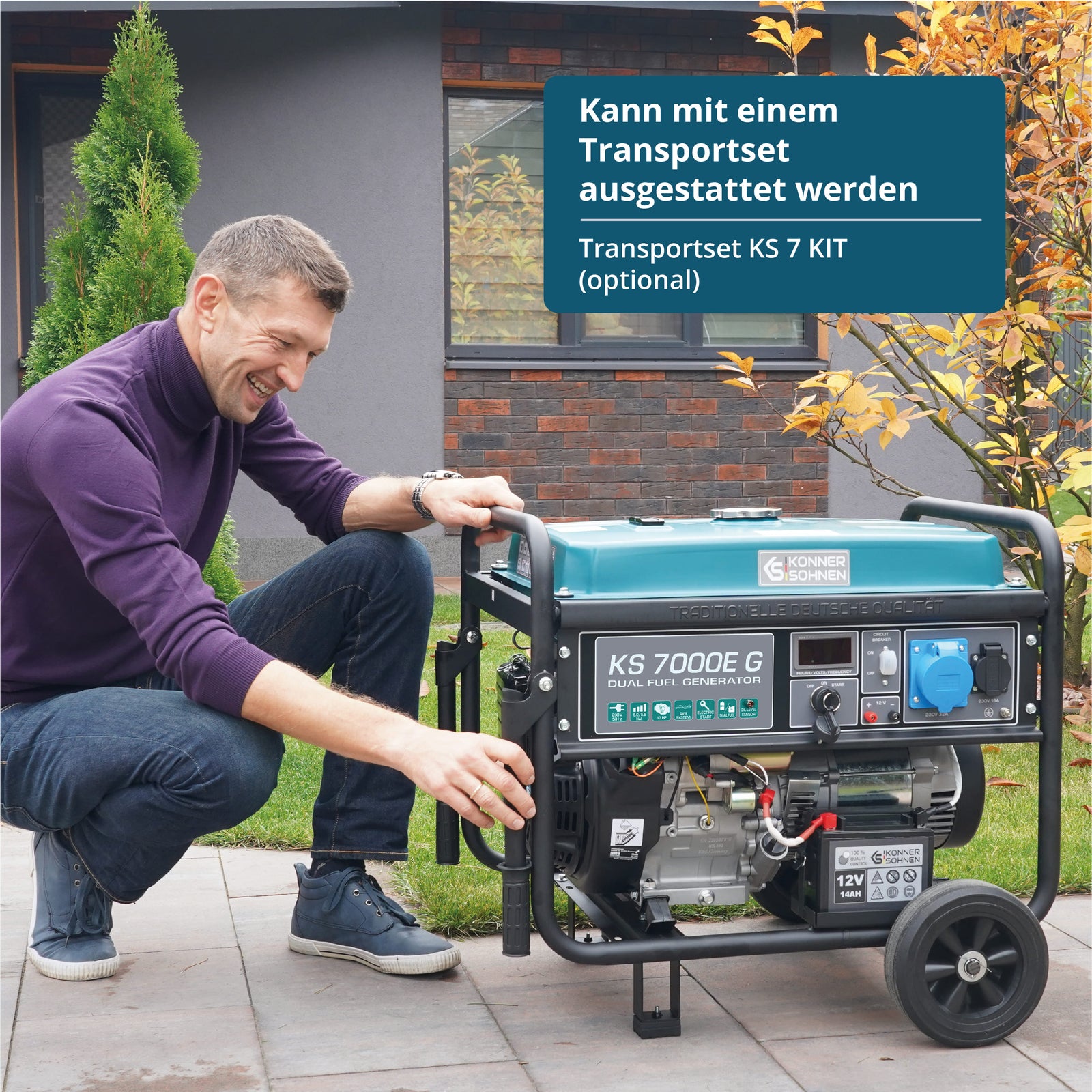 LPG/Benzin-Generator "Könner & Söhnen" KS 7000E G