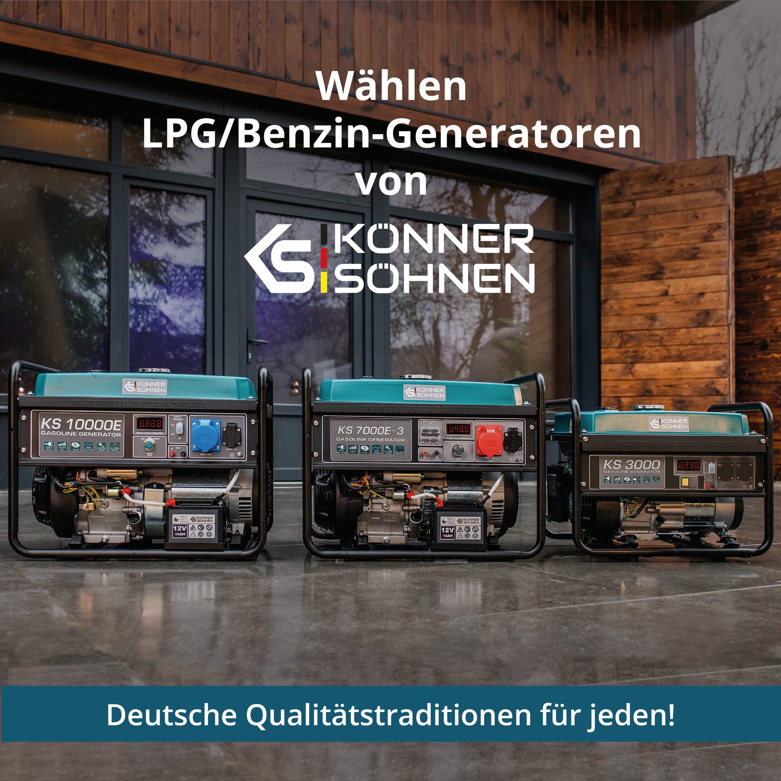 LPG/Benzin-Generator "Könner & Söhnen" KS 7000E G