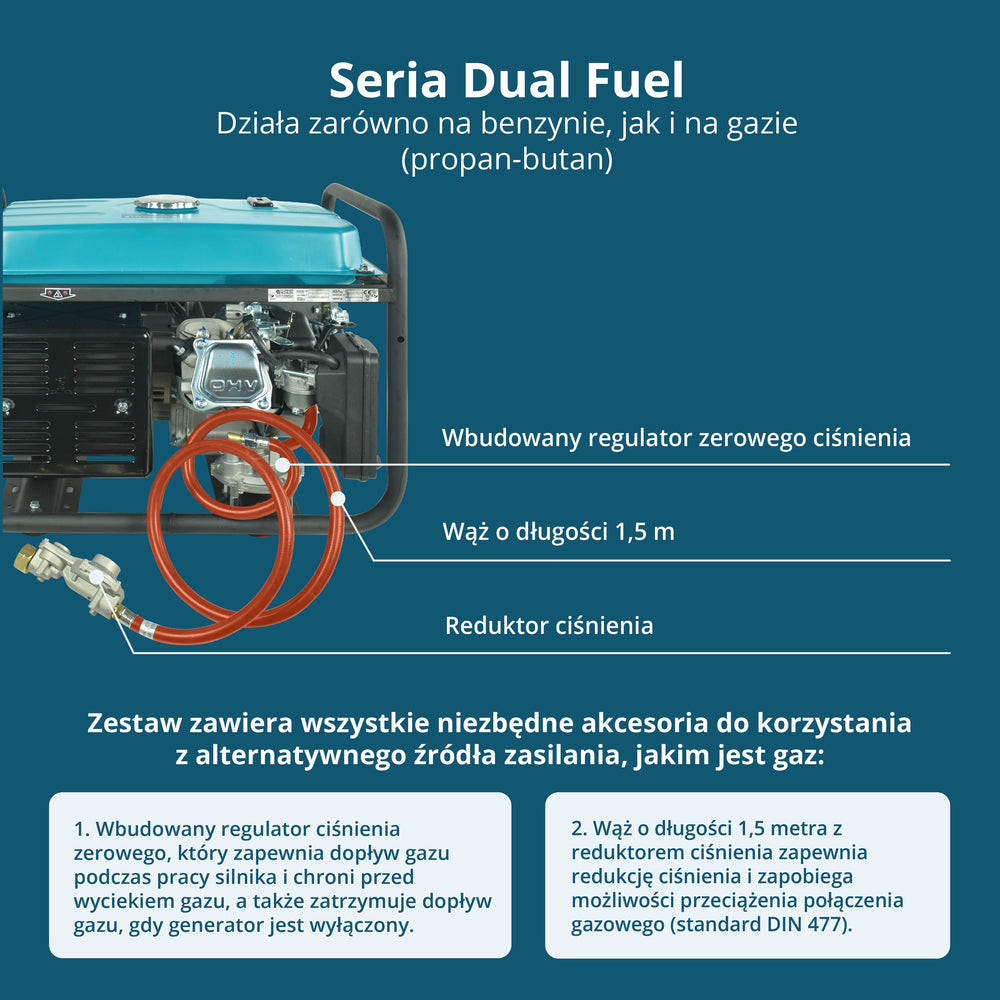 Generator LPG/Benzyna „Könner & Söhnen” KS 7000E G