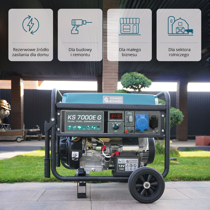 Generator LPG/Benzyna „Könner & Söhnen” KS 7000E G
