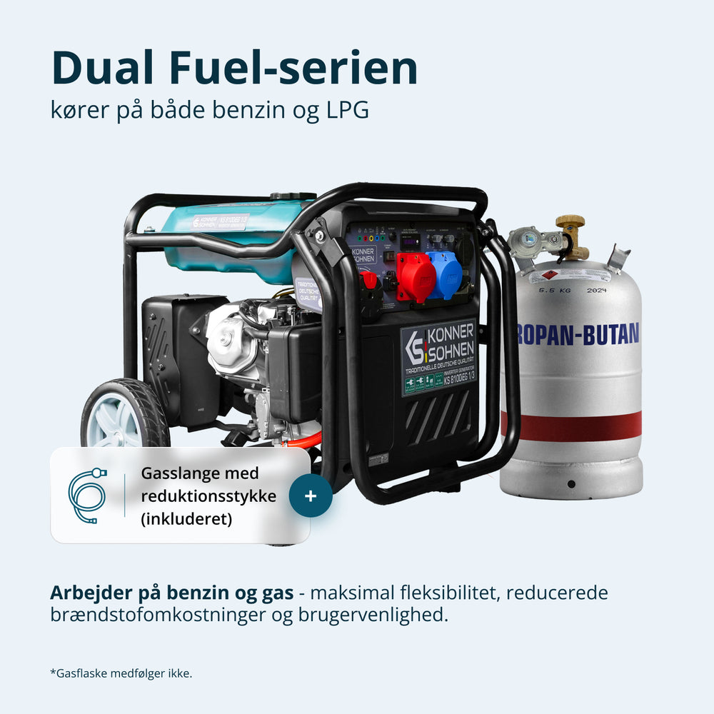 LPG/benzin invertergenerator KS 8100iEG 1/3